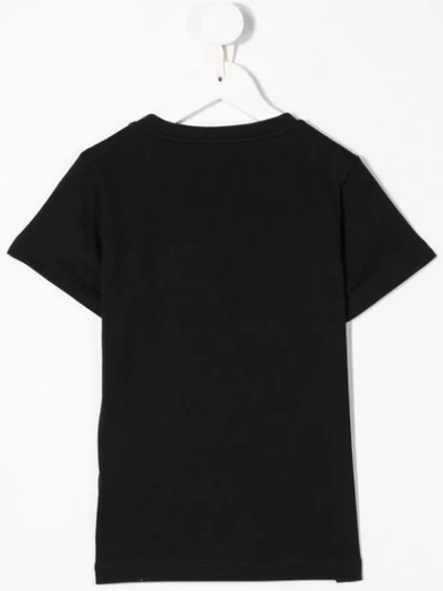 Shop Balmain Foiled Logo T-shirt In Black