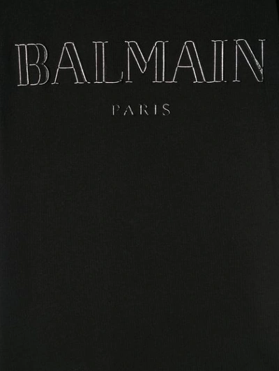 Shop Balmain Foiled Logo T-shirt In Black