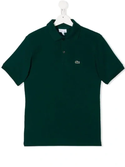 Shop Lacoste Teen Logo Polo Shirt In Green