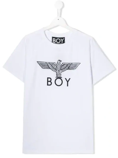 Shop Boy London Teen Logo Print T-shirt In White