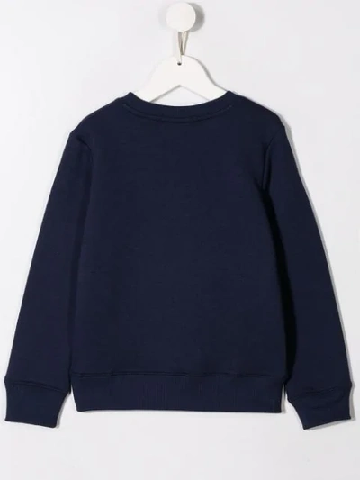 Shop Calvin Klein Logo Print Sweatshirt In Blue