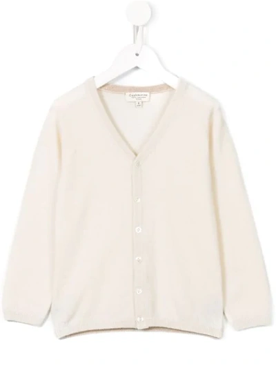 Shop Cashmirino V-neck Cardigan In White