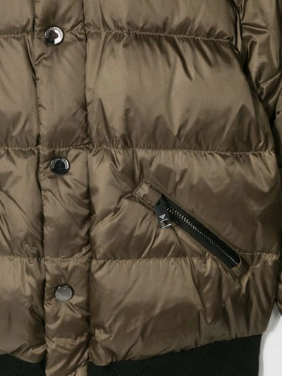 Shop Emporio Armani Padded Coat In Green