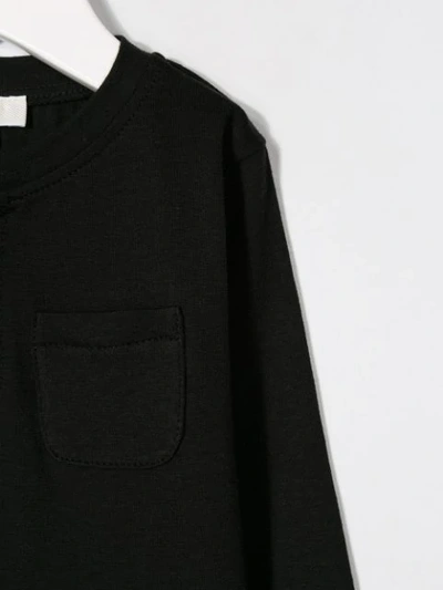 Shop Aletta Button Detail Jersey T-shirt In Black
