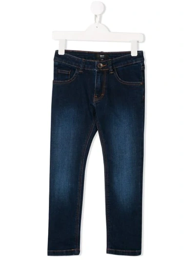 Shop Hugo Boss Straight Jeans In Blue