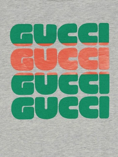 Shop Gucci Children's T-shirt With  Print In Grey