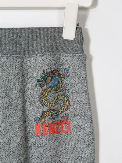 Shop Kenzo Twisted Trackpants In Grey