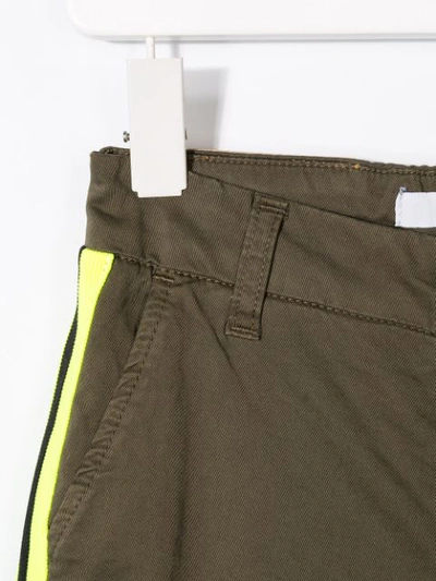 Shop Msgm Khaki Green Shorts