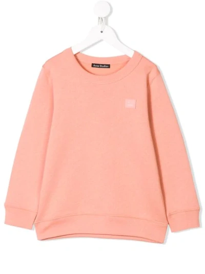 Shop Acne Studios Mini Fairview Sweatshirt In Pink