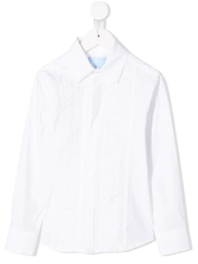 Lanvin Enfant Ruffle Panel Shirt In White