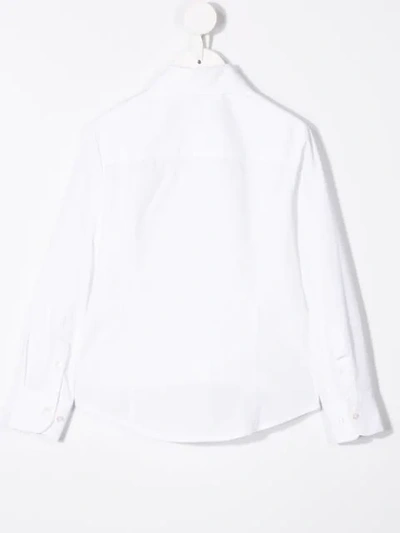 Lanvin Enfant Ruffle Panel Shirt In White