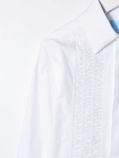 Lanvin Enfant Ruffle Panel Shirt In White