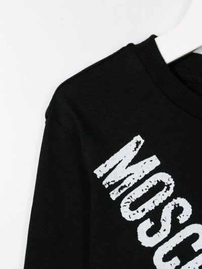 Shop Moschino Logo Print Sweatshirt In Black