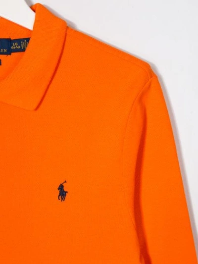 Shop Ralph Lauren Logo Polo Shirt In Orange