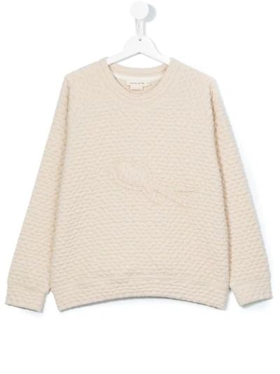 Shop Andorine Teen Swallow Patch Sweatshirt In Neutrals