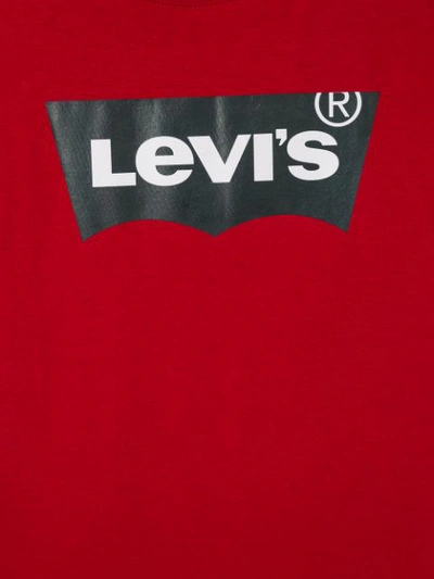 Shop Levi's Teen Logo Print T-shirt In Red
