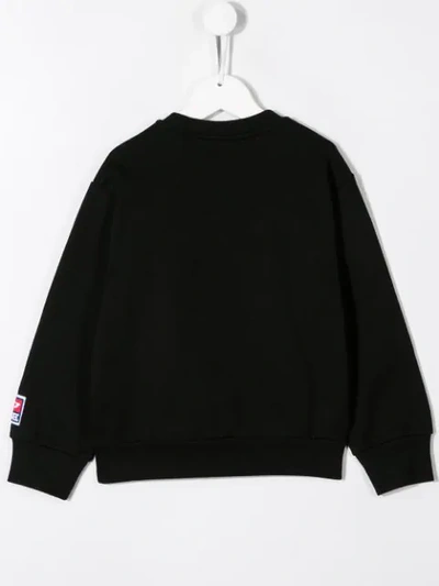 Shop Diesel Logo Embroidered Sweater In Black
