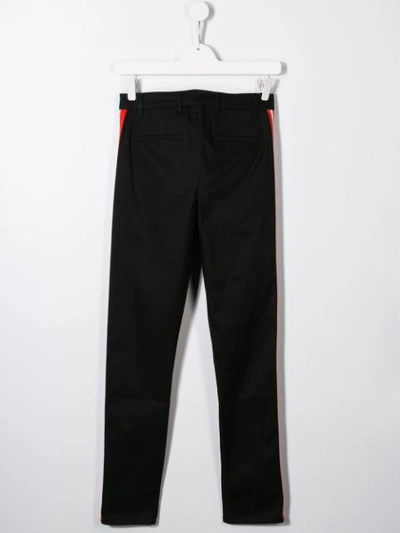 Shop Gcds Panelled Track Style Trousers In Black