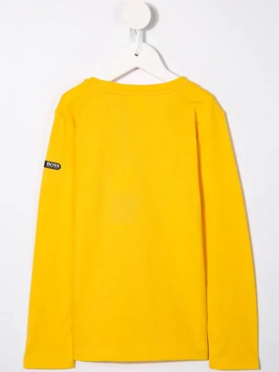 Hugo Boss Logo-print T-shirt In Yellow