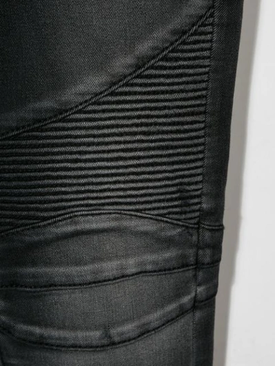 Shop Balmain Stonewashed Jeans In Black