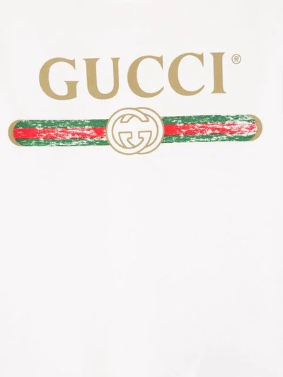 Shop Gucci Logo-print T-shirt In White