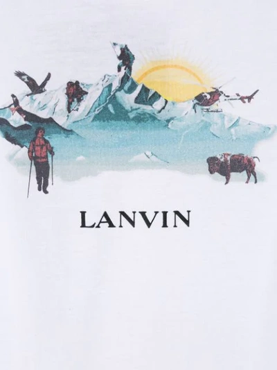 Shop Lanvin Enfant Contrast Logo T-shirt In White