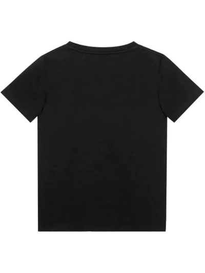 Shop Gucci Children's Cotton T-shirt With  Logo In Black