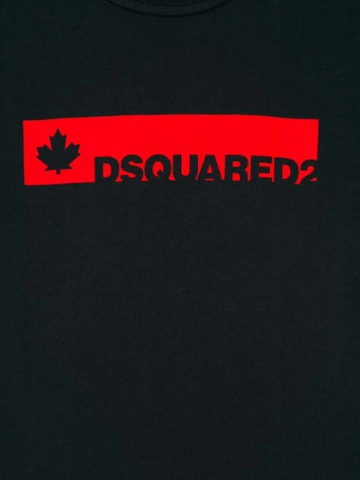 Shop Dsquared2 Logo Printed T-shirt In Blue