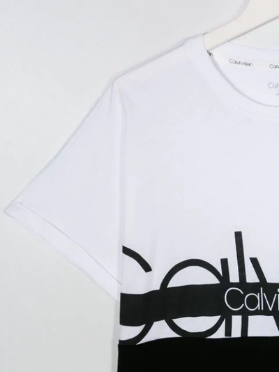 Shop Calvin Klein Printed Logo T-shirt In White