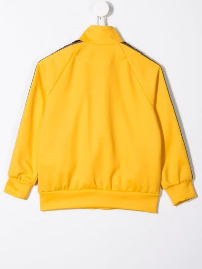 Shop Fendi Ff Bands Track Jacket In Yellow