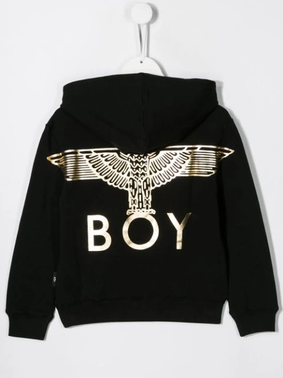 Shop Boy London Logo Print Hoodie In Black
