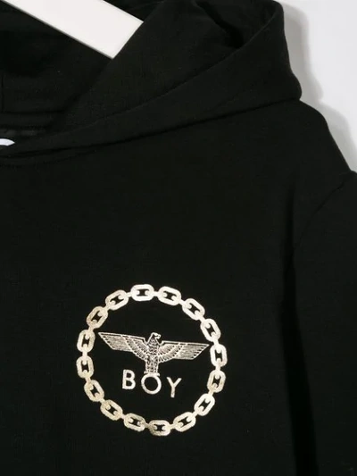 Shop Boy London Logo Print Hoodie In Black