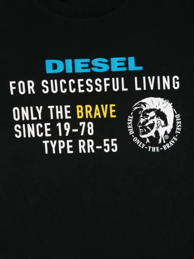 Shop Diesel Logo Print T-shirt In Black