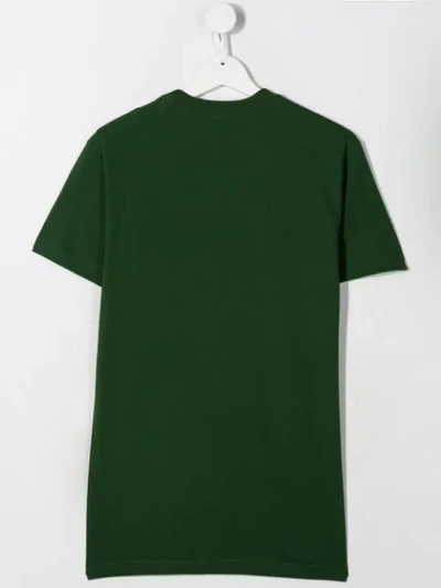 Shop Diesel Teen Tjustdivision T-shirt In Green