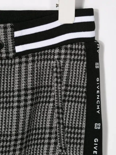 Givenchy Checked Trackpants In Grey