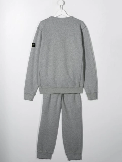 Shop Stone Island Junior Teen Two-piece Tracksuit In Grey