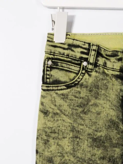 Shop Stella Mccartney Stonewashed Denim Shorts In Yellow