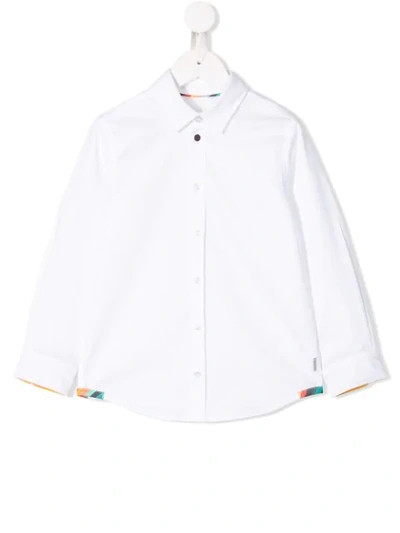 Shop Paul Smith Junior Classic Plain Shirt In White