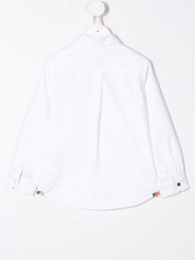 Paul Smith Junior Short Sleeved Button Shirt In White