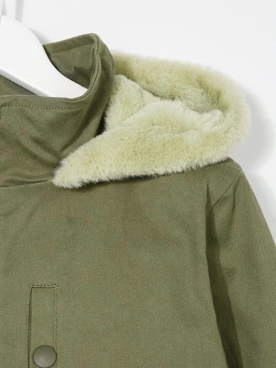 Shop Andorine Hooded Parka Jacket In Green