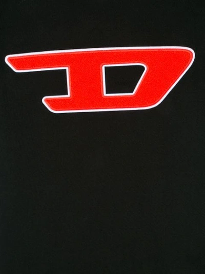 Shop Diesel Logo Printed T-shirt In Black