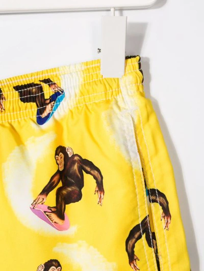 Shop Mc2 Saint Barth Printed Swim Shorts In Yellow