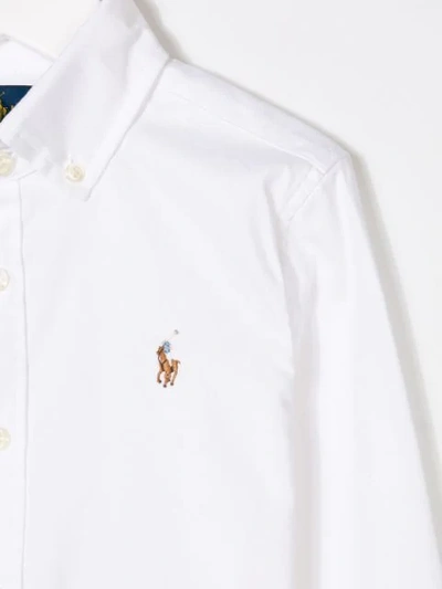 Shop Ralph Lauren Contrast Logo Shirt In White