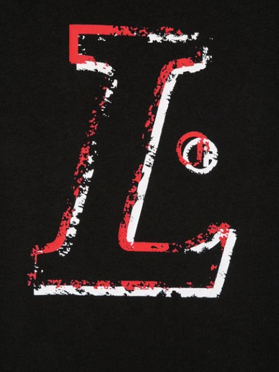 Shop Lanvin Enfant Printed Logo T-shirt In Black