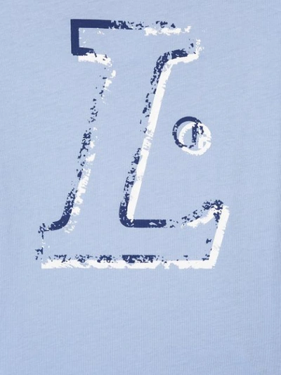 Shop Lanvin Enfant Printed Logo T-shirt In Blue