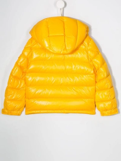 Shop Moncler Zip-front Puffer Jacket In Yellow