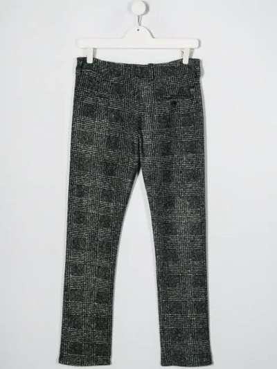 Shop Paolo Pecora Checked Trousers In Grey