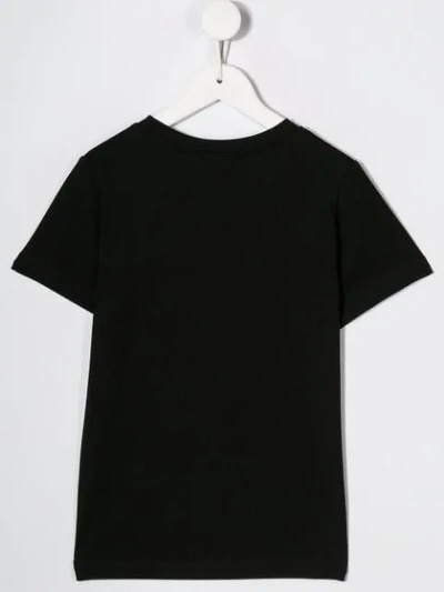 Shop Balmain Monochrome Graphic Print T-shirt In Black