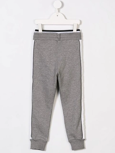 Givenchy Scratched Fleece Track Pants In Grey