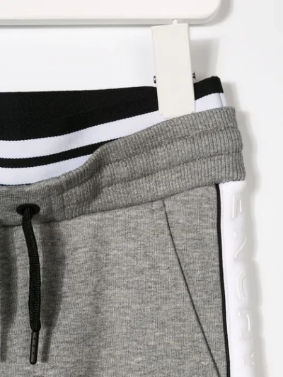 Givenchy Scratched Fleece Track Pants In Grey